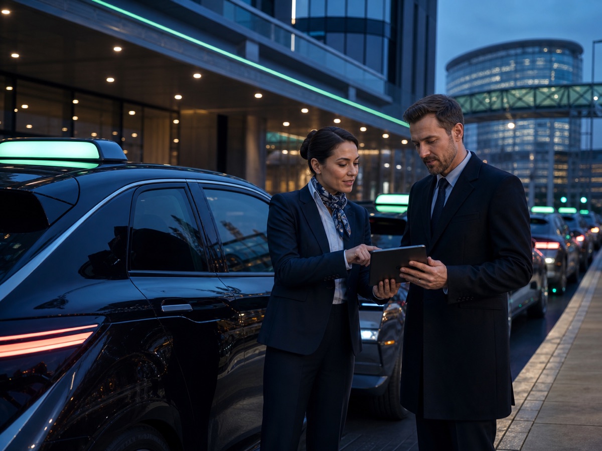 Mobility and hospitality partners coordinating an electric taxi fleet